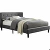 Homeroots 41 x 64.6 x 87.6 in. Gray Queen Size Platform Bed 397021